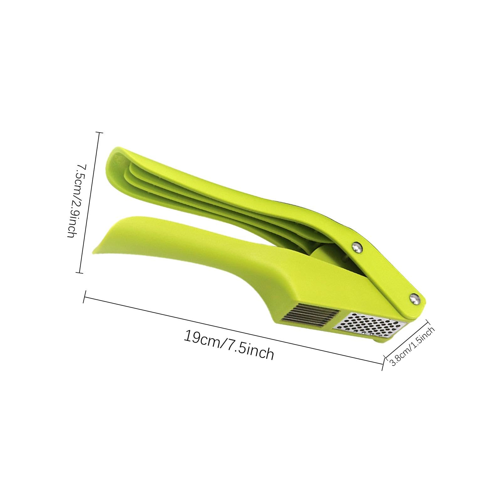 1/2 picadora de ajo, picadora de ajo, herramienta de prensa de jengibre con mango ergonómico, trituradora manual de jengibre de acero inoxidable, herramienta profesional para frutos secos, semillas | con mango ergonómico, trituradora manual de jengibre de