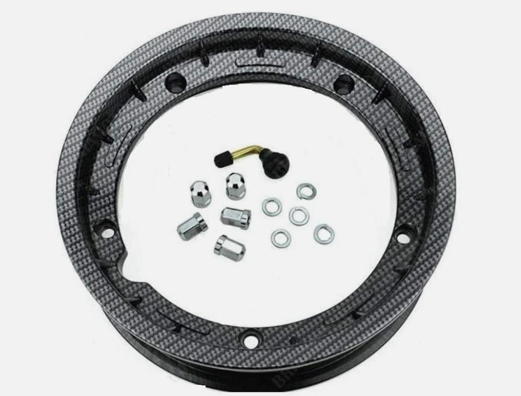 CERCHIO COMPATIBILE CON VESPA 50 SPECIAL GL - PX - ET3 TUBELESS FIBRA DI CARBONIO COMPLETO 10"