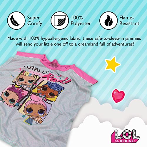L.O.L. Surprise! Girls' 3-Piece Loose-fit Pajama Set, Soft & Cute for Kids3