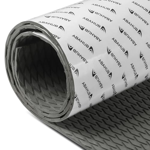Abahub EVA Foam Boat Decking 96''x16'' Non-Slip Surfboard Traction Pad Grip Mat Self-Adhesive Trimmable Flooring Sheet for Boats SUP Board Kayak Surfing Gray