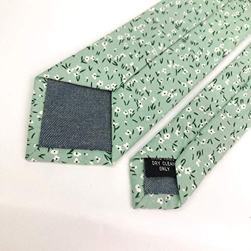 Image of Mantieqingway Men's Cotton Floral Neck Tie 2.56'' Printed Skinny Tie