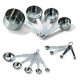 TableCraft Bakers Dozen Measuring Set Includes Measuring Spoons, Measuring Cups and Spice Spoons