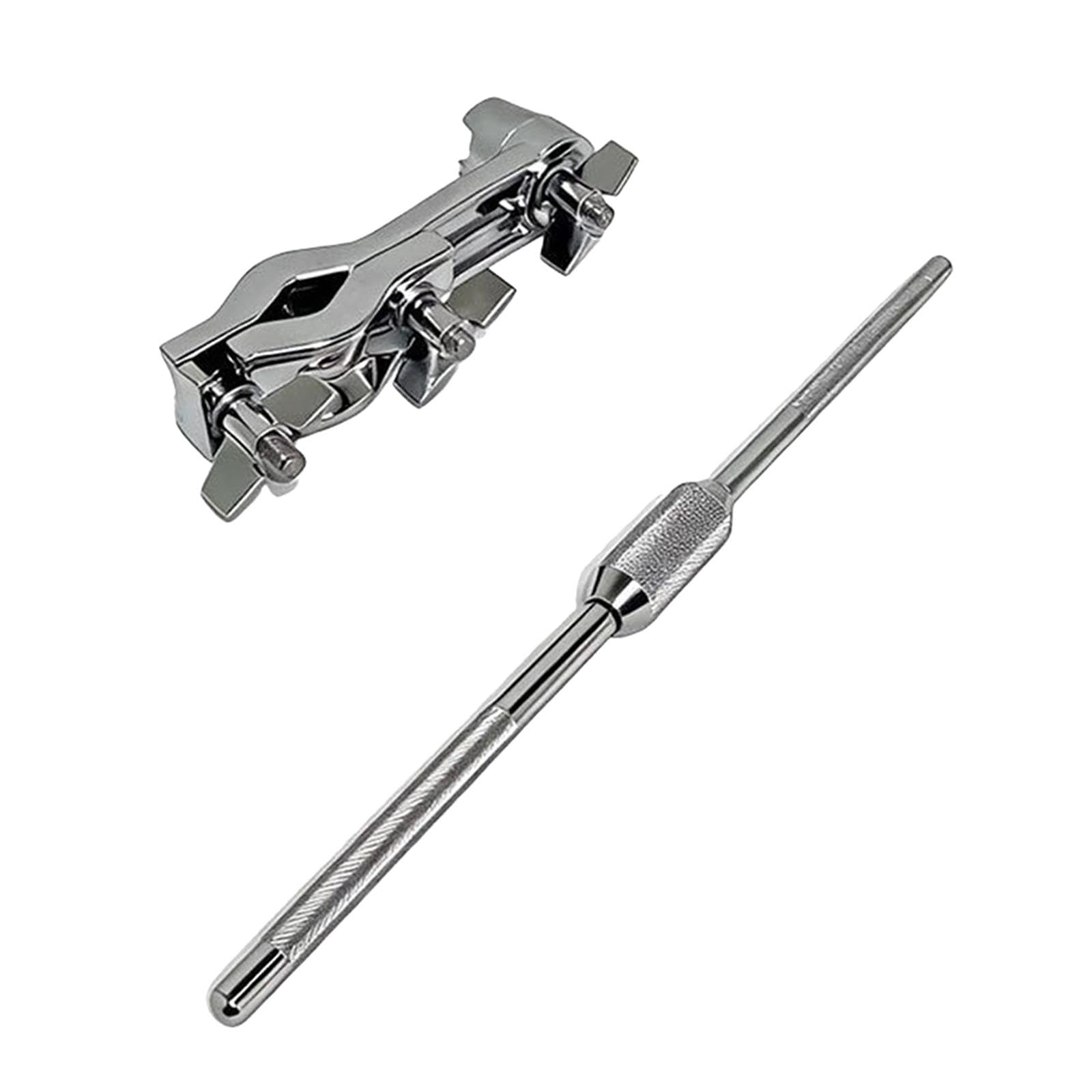 Amagogo Supporto per prolunga accessorio tamburo con morsetto regolabile in angolazione, leggero, facile da installare, morsetto di montaggio con braccio in, Clip per Asta Del Campanaccio