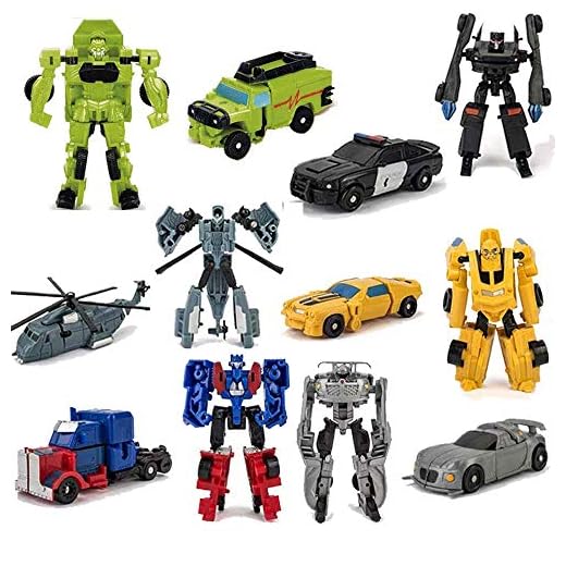 6 PCS Car Robot Toys, Mini Action Figure, Deformation Robot for Kids 5~12
