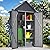 U-MAX Outdoor Storage Cabinet Waterproof, Vertical Tall Outdoor Storage Cabinet with 3 Adjustable Shelves, Double Lockable Doors, Sheds & Outdoor Storage for Patio, Backyard, Garden
