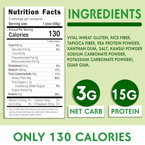 Keto Naturals Low Carb Noodles Keto Ramen Noodles (6 Packs) 3G Net Carb + 15G Protein In One Healthy Ramen Noodle. Low Sodium Ramen Noodles Are High Protein Noodles. Suitable For Keto Pasta Use In Sauce Or Soup Or Stir Fry Low Carb Pasta. More Al-Dente Than Konjac & Shirataki Noodles thumb #5