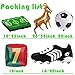 4D Football Balloons Set - Soccer Field, Cleats, Jersey & Goat Shapes | Sports Party Decorations for Fans, Birthday, Game Day (red &green)