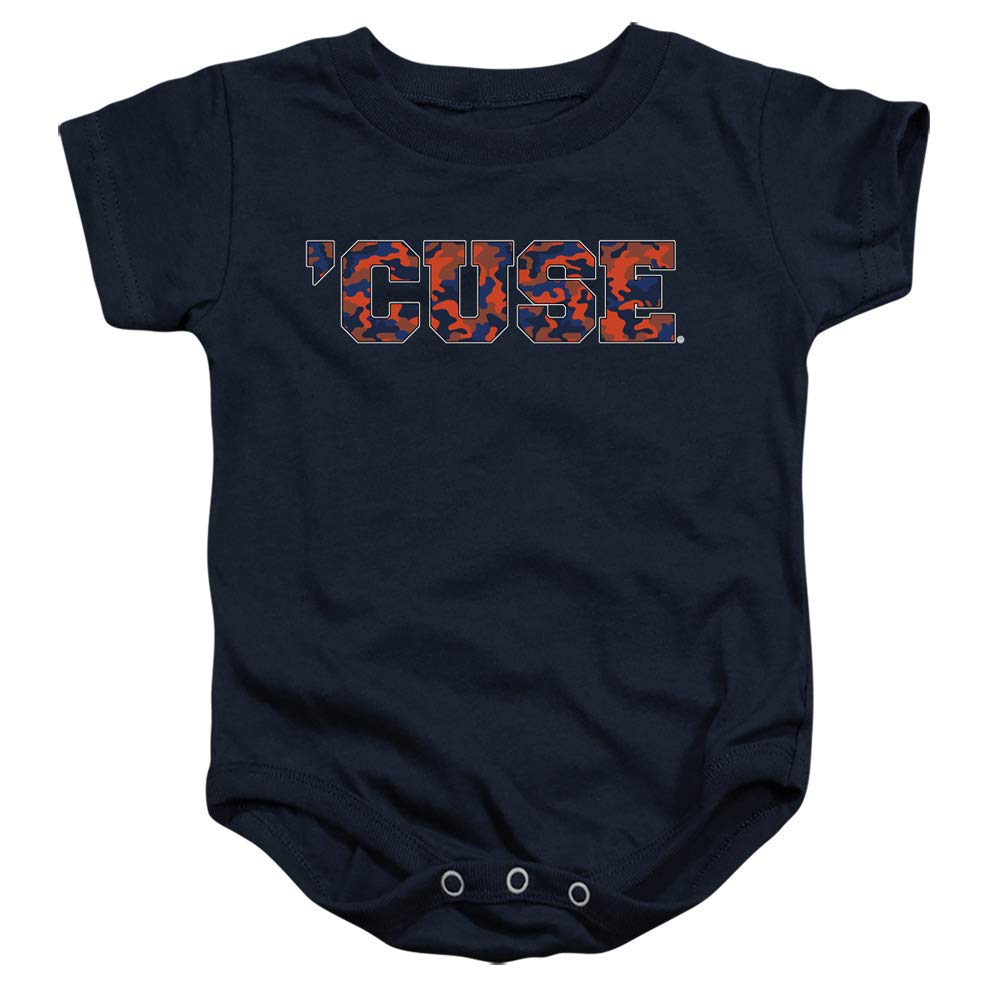 Syracuse University Official Camo Unisex Infant Snap Suit for Baby,Navy, 6 Months