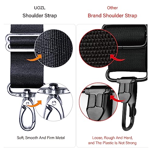 59 Inch Shoulder Straps, Soft with Ultra-Thick Fixed Shoulder Pad, Two Way Independently Adjustable Buckle Replacement Straps for Laptop Bag Messenger Bag Tool Bag Luggage,Black - Image 5