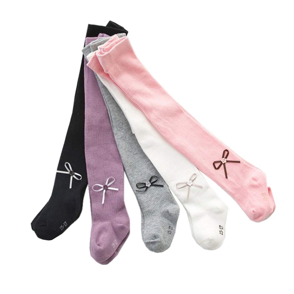 Infant Baby Girls Tights Kid Cotton Leggings Stocking Dance Bow-Knot Pantyhose 5 Pack 0-6t