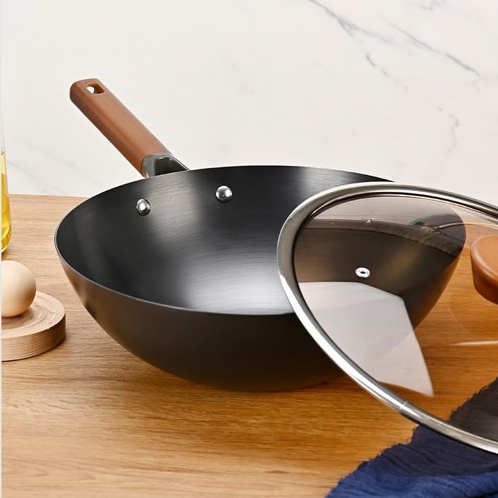 Wok Tradicional Chino de Hierro Hecho a Mano miniatura 5