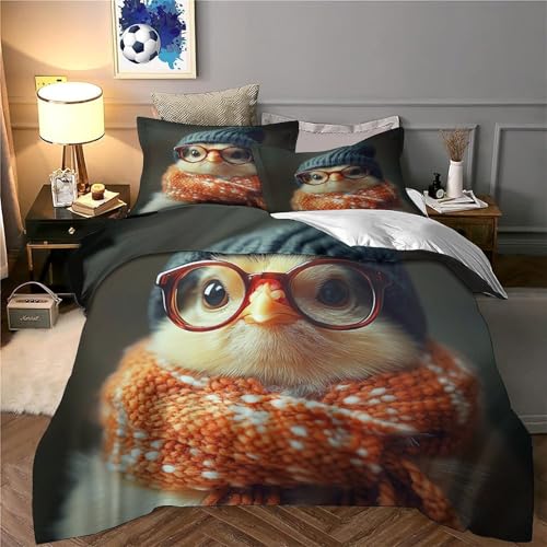 Drap de couette microfibre 3D parure de lit 2 taies lavable machine - 6