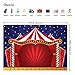 PGSWEER Circus Photography Backdrops Theater Jokes Clown Backgrounds Party Decorations Photo Props for Studio 7x5ft (7x5FT, Red)