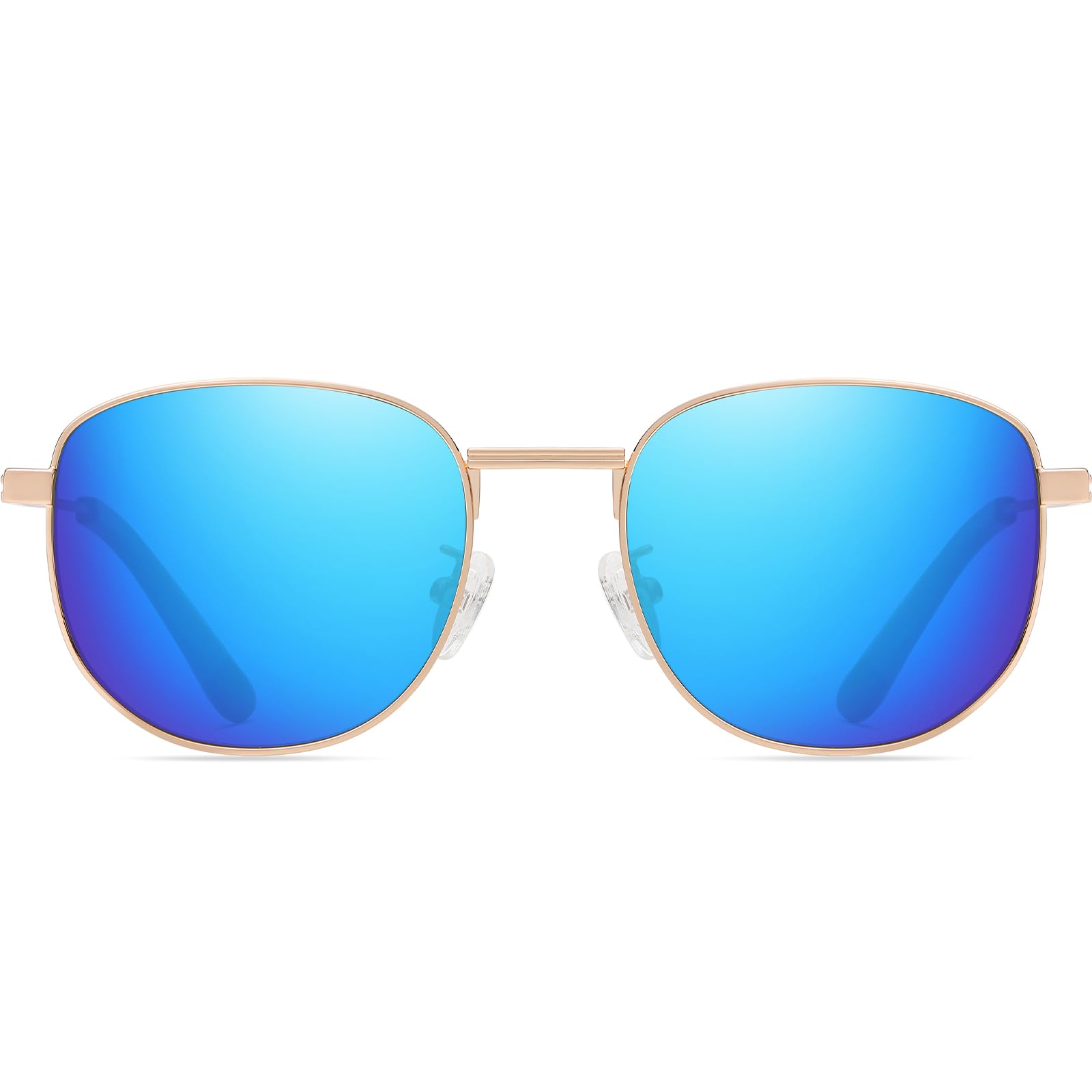 DUCO Square Polarized Sunglasses for Men Women Classic Vintage Sun Glasses Metal Frame Retro Shade 100% UV Protection 3042