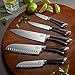 Chicago Cutlery Fusion 17 Piece Kitchen Knife Set with Wooden Storage Block, Cushion-Grip Handles with Stainless Steel Blades that Resists Stains, Rust, and Pitting