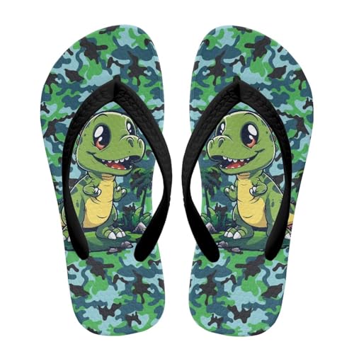 Uacyareni Chanclas para niños 37-34 EU, Dinosaurio y camuflaje, 33 EU