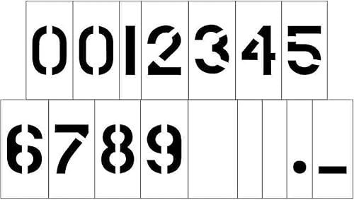 Plantillas magnéticas de números de 4 pulgadas 15 piezas Juego de números Pintar cualquier superficie de acero