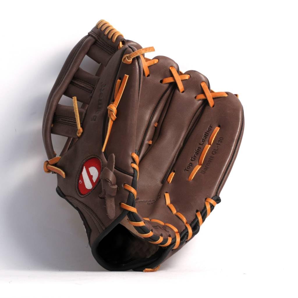 BARNETT GL-130 RH Gant de Baseball Cuir de compétition Outfield 13, pour gaucher, Marron
