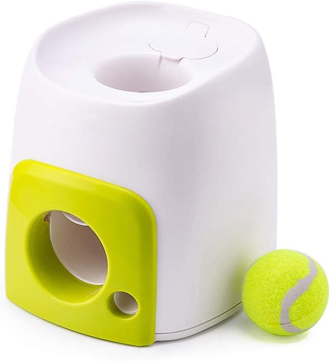 Pet Toy Automatic Tennis Ball Launcher, Dog Interactive Pet Ball Thrower, Automatic Dog Pet Toy with Ball Throw Machine