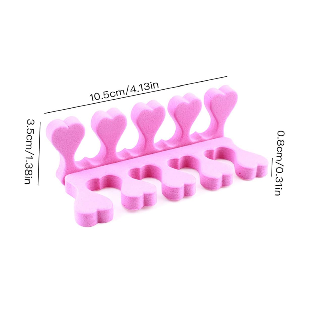 Healvian 25 Pairs Heart Shape Toe Separator Nail Toe Separator Tool Foot Care Made of Sponge Material Random Color