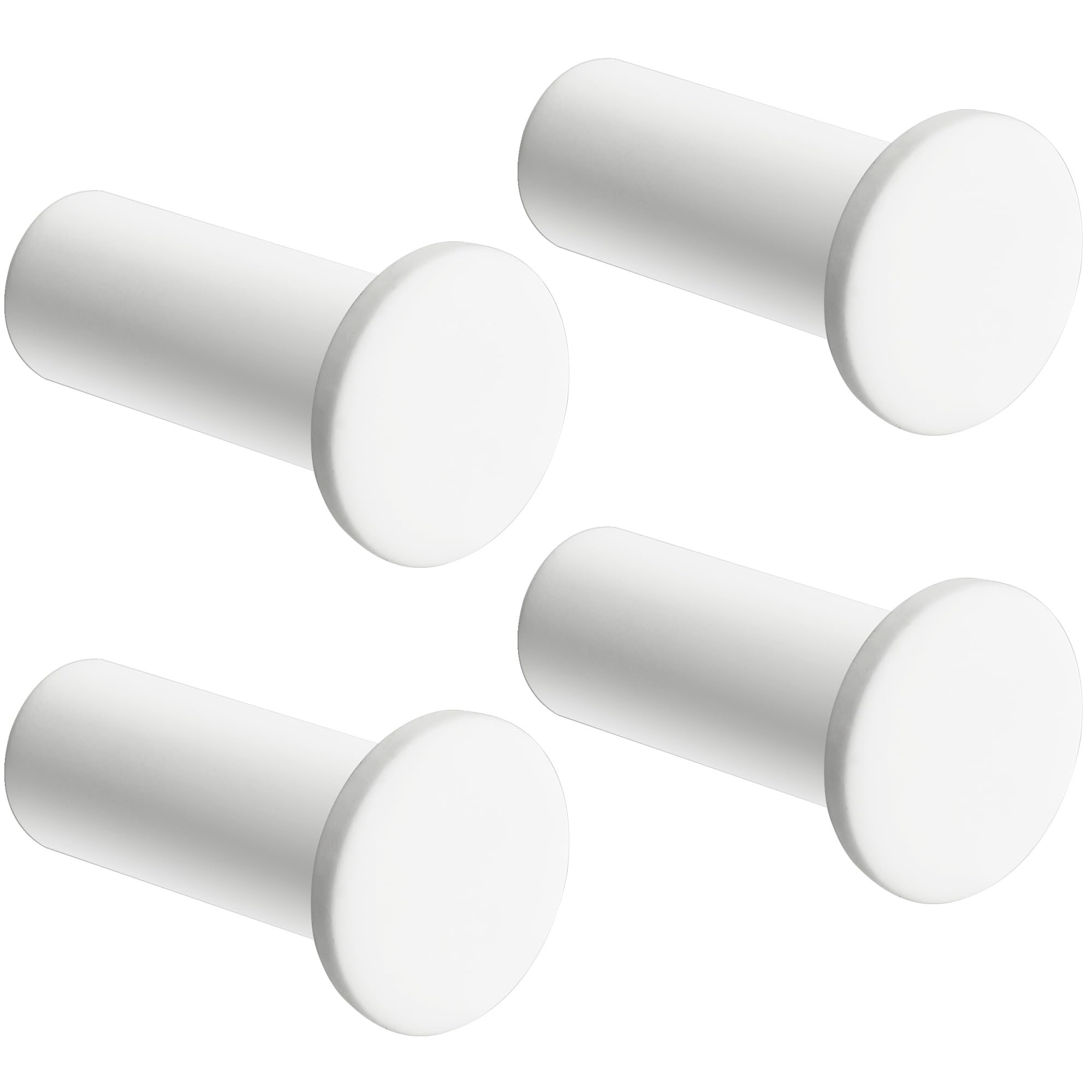 SAYAYO Coat Hooks Wall Mounted White 4PCS SUS304 Stainless Steel Door Hooks for Hanging Towels Wall Hooks for Bathroom Heavy Duty