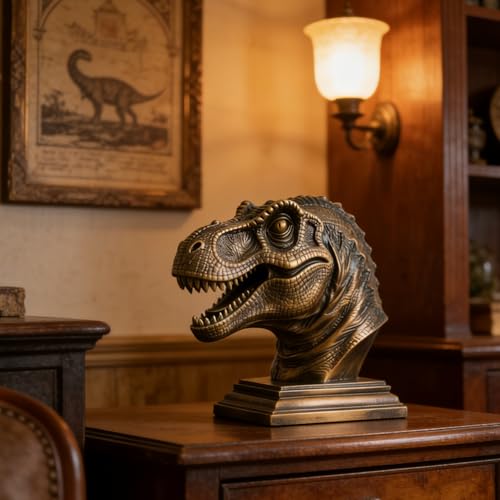 Busto decorativo cabeza de dinosaurio Tyrannosaurus Rex miniatura 2