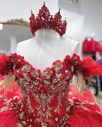 Gold Appliques Quinceanera Dresses with Train Off Shoulder Puffy Ball Gown Gorgeous XV Dress SE0394