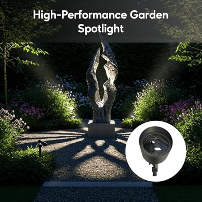 Ironsmith Lighting Products Adjustable Spot Light with Bronze Finish Lighting Fixture, Solid Brass Construction, Bi-Pin G53 Socket PAR36 and Spike Mount, Compatible with Halogen and LED Bulb