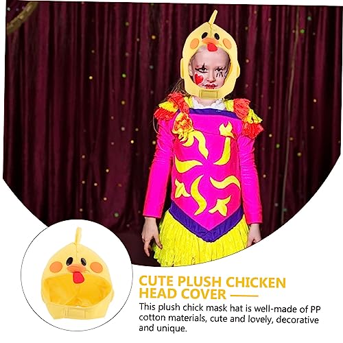 Chicken Headband Plush Hat for Kids - Chick Cosplay Animal Mask, Feeder Hats, Tiara Accessories for Halloween3