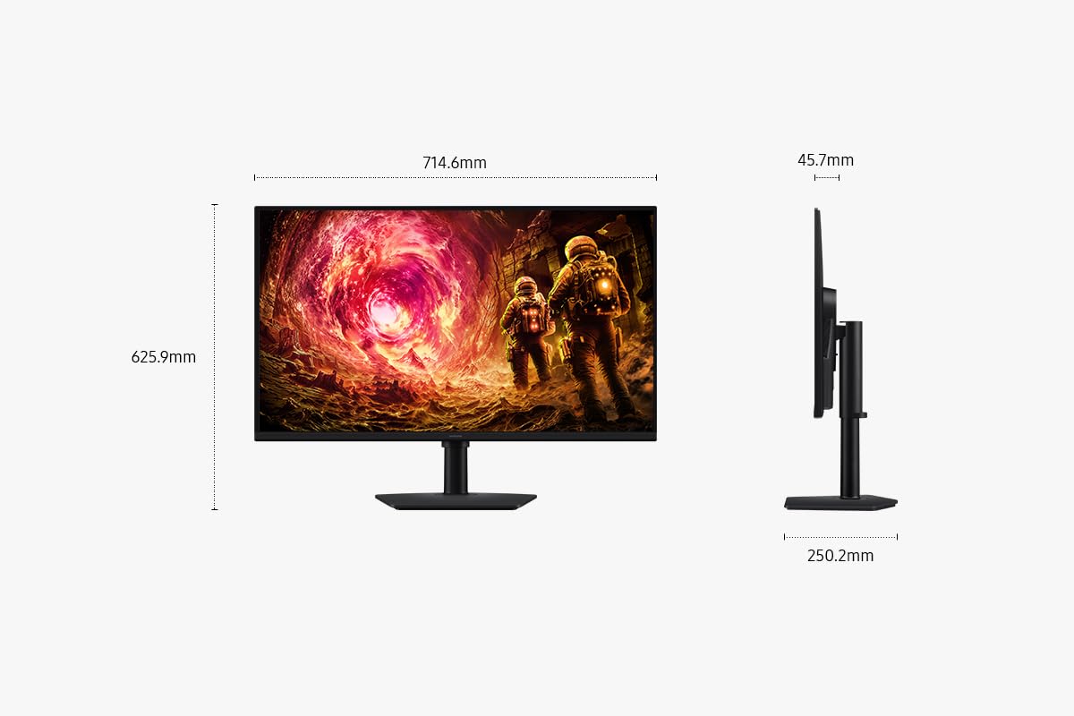 Samsung Odyssey Gaming LS32FG502EUXXU 32" QHD 1ms 180Hz IPS Gaming Monitor - 2560x1440, HDMI, Displayport, Height Adjust, Gsync Compatible — view 6