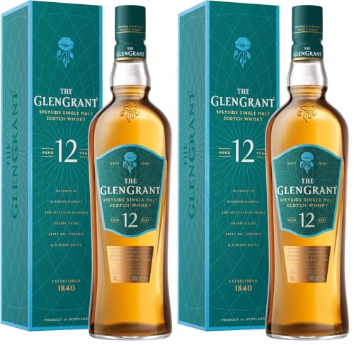 Glen Grant 12 Jahre Single Malt Scotch Whisky | Whisky aus Schottland | in Eichenholzfässern...