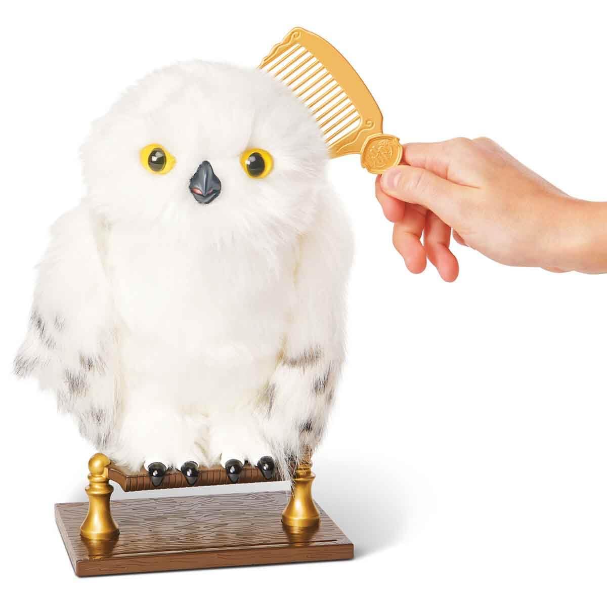 Harry Potter - Interaktive Plüsch-Eule Hedwig mit über 15 Geräuschen und Bewegungen, Spielzeug für Kinder ab 5 Jahren, offiziell lizenzierter Fanartikel, Weiß