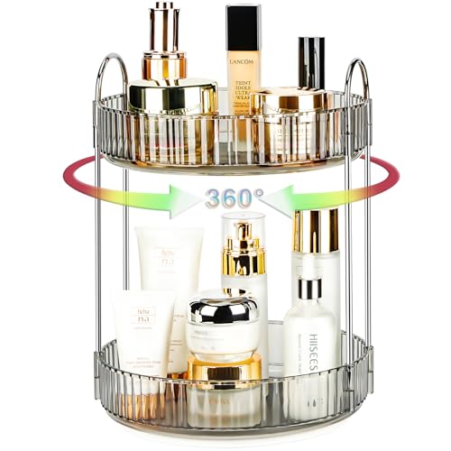 360 Rotating 2-Tier Makeup and Vanity Organizer