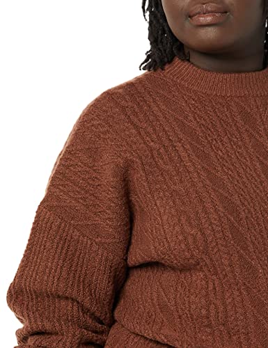 Image of Amazon Essentials Women's Soft-Touch Modern Cable Crewneck Sweater (Available in Plus Size)