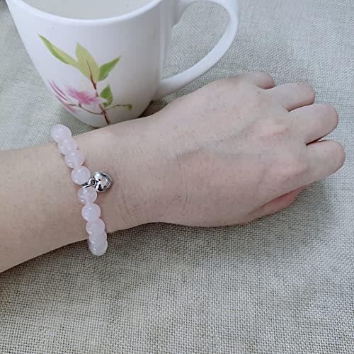 GelConnie Get Well Soon Gifts -Natural Stone Healing Relaxation Bracelets,8mm Anti-Anxiety Crystal Yoga Beads, Stress Relief Stretch Bracelets for Women Men3