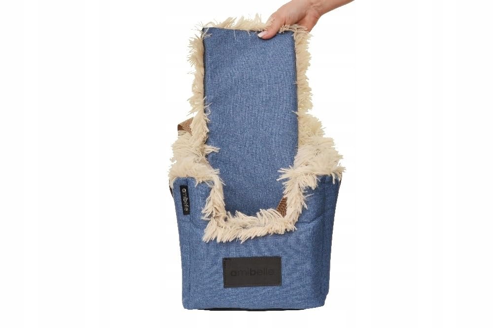 Hunde Autositz 27x44 cm Jeans - 3in1 Tasche Bett für Hund Katze
