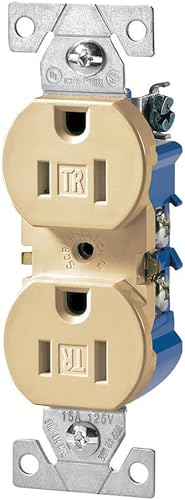 Eaton TR270V Tamper Resistant Duplex Receptacle with 15-Amp, 125-Volt, NEMA 5-15