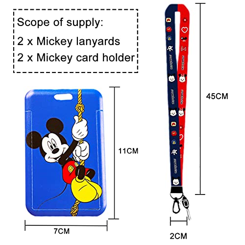 Lanyard BESTZY 2Pezzi Mickey Cordino Porta carte