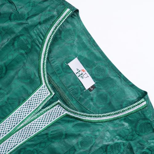 HD Traditional African Clothing for Men Nigerian Man's Agbada Embroidery Bazin Boubou Outfit4