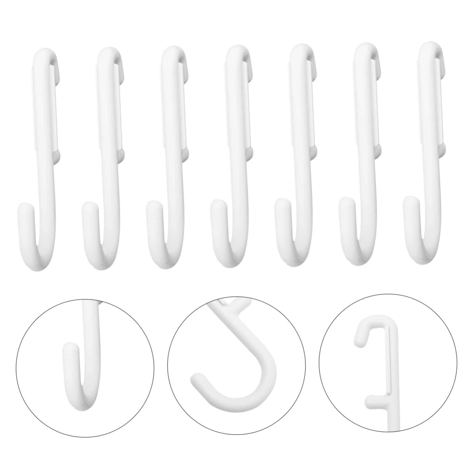 CIYODO 7pcs Peg Board Hook Garage Hooks Garage Wall Hooks White Hooks for Hanging DIY Peg Hooks Heavy Duty Clothes Hanger Rack Display Shelf Hook Pegboard Hangers Plastic Pegboard Pegs