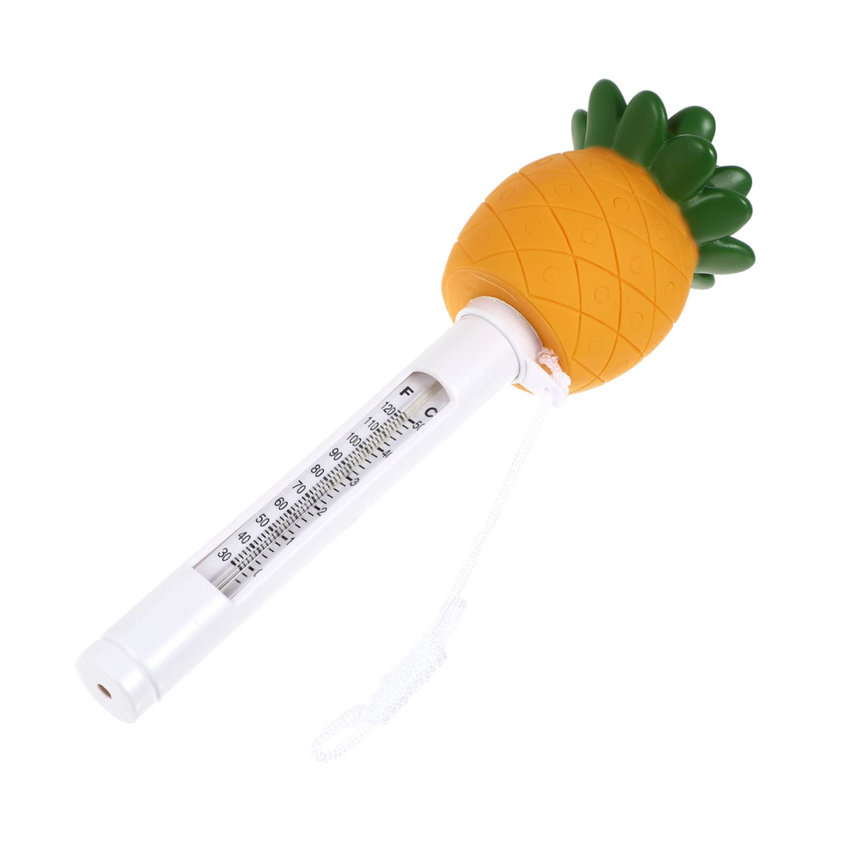 Sosoport 2pièces Thermomètre Flottant Forme De Ananas Pour Piscine Mesure Précise Température De Eau Pour Bains à Remous Et Ponds Design Attrayant