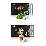 Dialed Energy Caffeine Gum (48pc MIXED FLAVORS) | 50mg Natural Caffeine | Sugar Free Chewing Gum with L-Theanine + Taurine | Aspartame Free, 0 Calories | Xylitol Gum