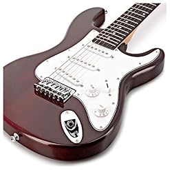 Guitare Électrique LA 3/4 + Pack Ampli Wine Red - Les Beatles, Paul McCartney, John Lennon, RIngo Starr, George Harrison Guitare Électrique LA 3/4 + Pack Ampli Wine Red – Image 6