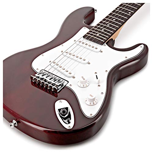 Guitare Électrique LA 3/4 + Pack Ampli Wine Red - Les Beatles, Paul McCartney, John Lennon, RIngo Starr, George Harrison Guitare Électrique LA 3/4 + Pack Ampli Wine Red – Image 7