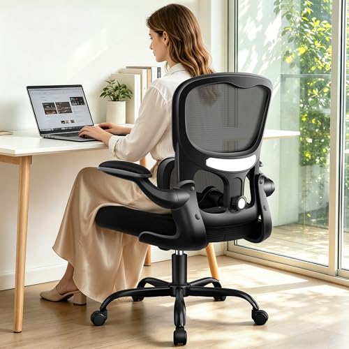 Image of ALLGOD Ergonomic Office Chair, Breathable Mesh Ergonomic Desk Chair with Adjustable Lumbar Support, Flip-up Armrests, Computer Chairs Comfortable for Home, Office, Work, 300lbs, Black (8Pack)
