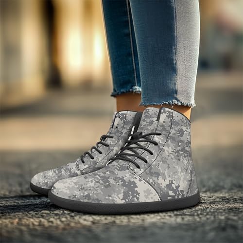 Image of Fashion Print Womens Mens High Top Barefoot Sneakers Flat Shoes