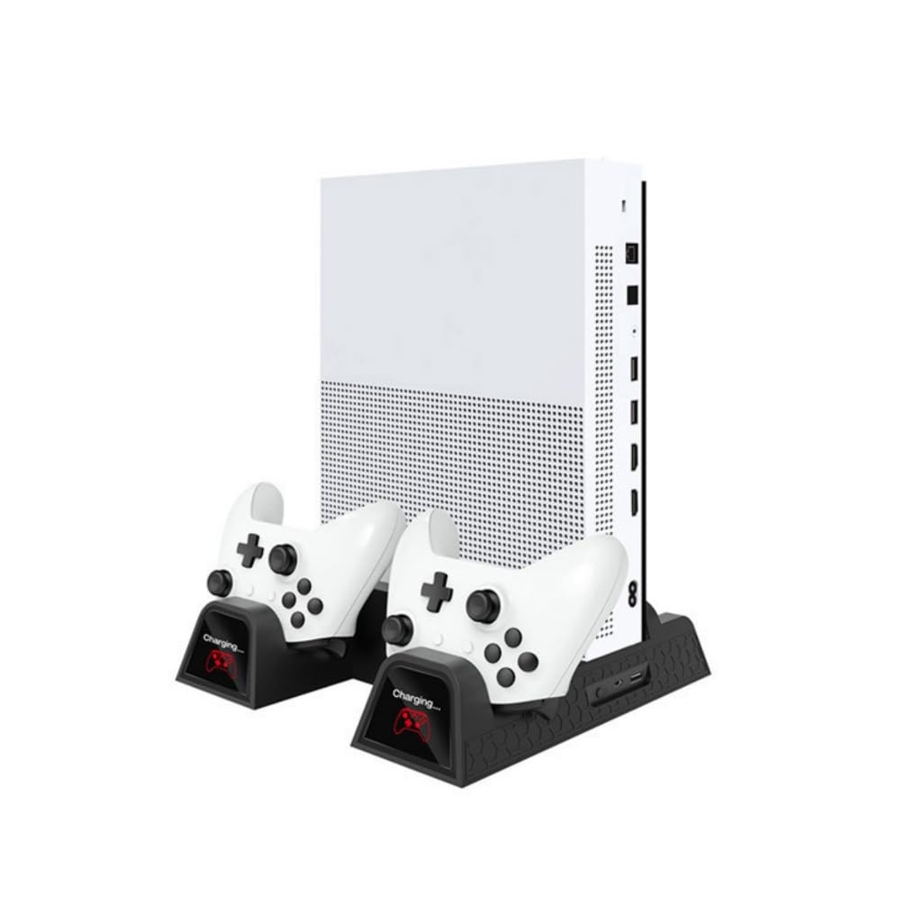 Ladeständer, Kühlventilator-Basis für X1X/X1S Game-Controller, Doppel-Docking-Ständer, eingebauter Spiel-Disc-Speicher
