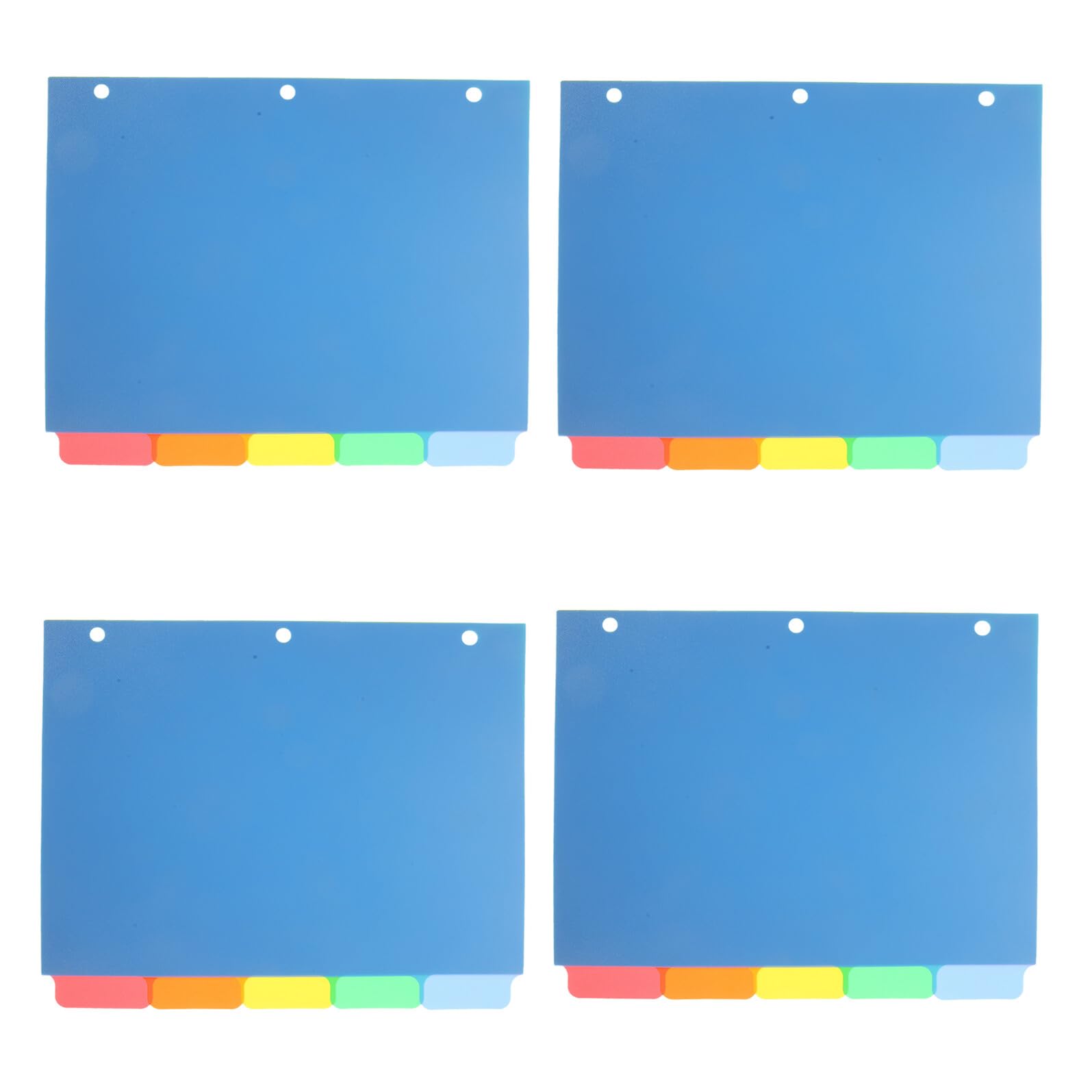 TEHAUX 20 Pezzi Divisori per Raccoglitori in Plastica Resistente Schede Indicizzate Colorate con Etichette Scrivibili e Cancellabili per Scuola Ufficio e Casa Organizzazione Documenti
