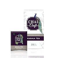 Vista 2 de Chai Craft Masala Chai - Té súper delicioso con 20 hierbas y especias indias Cúrcuma, Ashwagandha, semillas de lino, tulsi, regaliz y brahmi