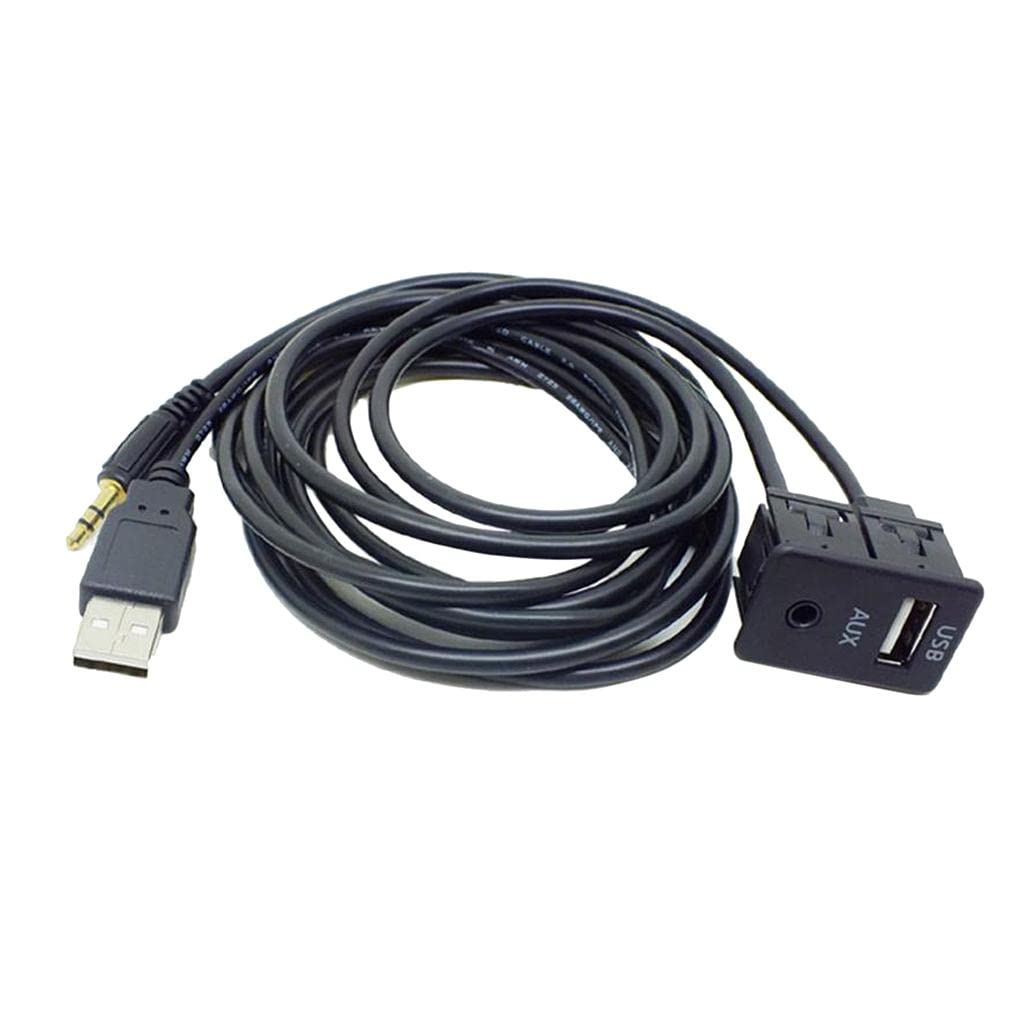 3.5mm USB Port AUX Audio Socket Car Auto Dashboard Mount Extension Cable|Input Adapters|Audio & Video Accessories|Car & Vehicle Electronics Accessories|Accessories-image-46